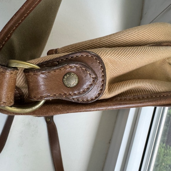 Ghurka Vintage No. 19 "The Pouch" khaki twill and leather purse - Picture 7 of 9